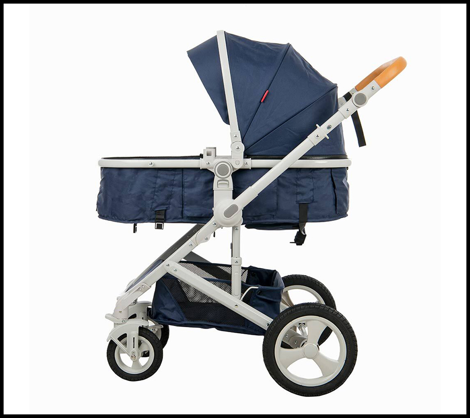 Belecoo stroller blue top